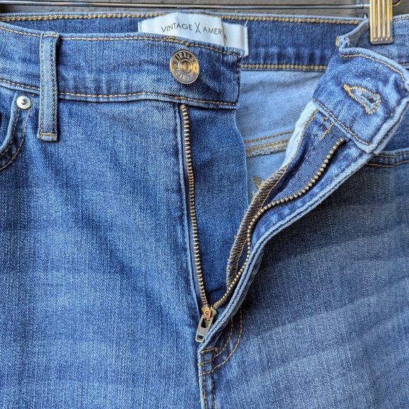 NWT Vintage America Medium Wash Stretch Denim Boot Cut Blue Jeans Size 12 - Picture 5 of 9